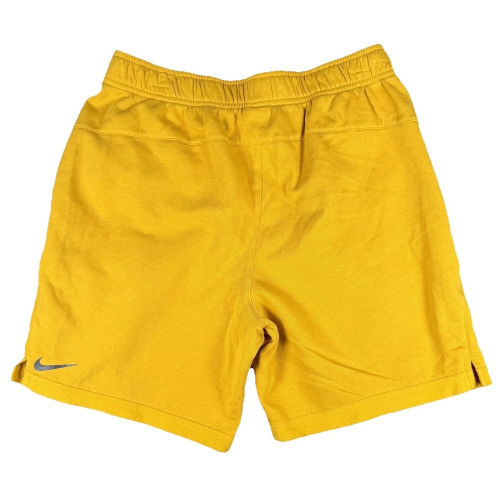 Nike Shorts Mens Medium Yellow Therma-FIT Yoga Fleece Sweat Pockets Training - Picture 5 of 6